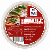 Salted Atlantic Herring Fillet Pieces in Oil, Ala Salmon - Fish Master 200g
