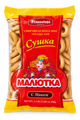 Crisp Bread Rings Mini with poppy seeds "Franzeluta" - 500g