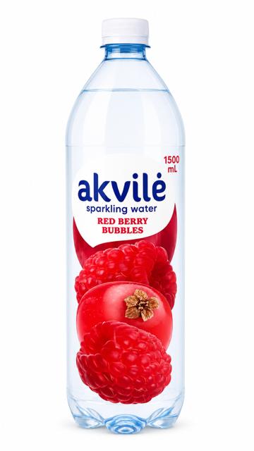 Akvile Red Berry Bubbles Sparkling Water 1.5L