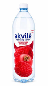 Akvile Red Berry Bubbles Sparkling Water 1.5L