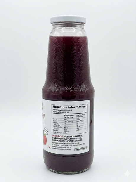 Mixed Berry 100% Juice - Yummy and Natural