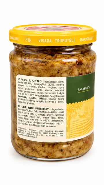 Mushroom Soup in a Glass Jar - Kedainiu 480g