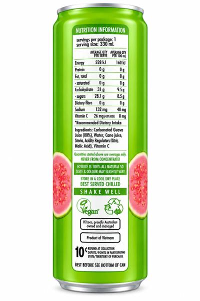 H2 Juice, Sparkling Guava Drink - 330ml