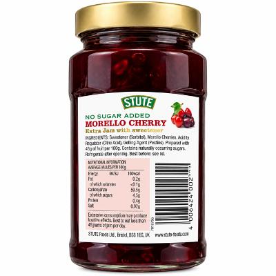 Cherry Jam, No Sugar Added, "Stute", 430g