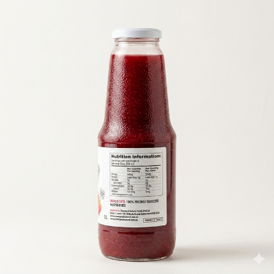 Raspberry 100% Juice - Yummy and Natural 1L