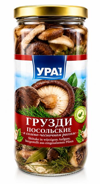 Salted Shiitake Mushrooms in Brine - Ura 480g