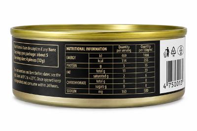 Riga Smoked Sprats in Oil, "Diplomats", 160g