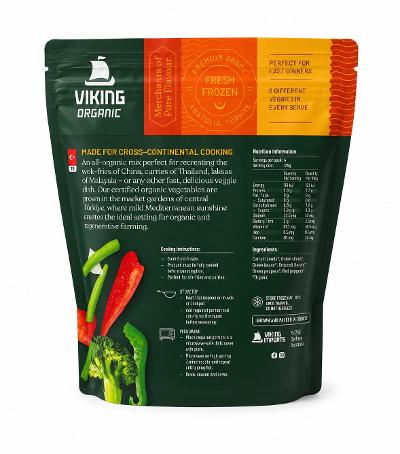 Stir Fry Vegetable Mix, Organic - Viking Organic 500g