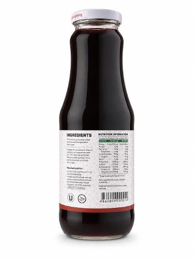 Pomegranate 100% Juice - Yummy and Natural 1L