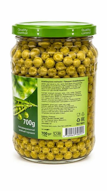 Green Peas in a Glass Jar - Bostan 700g