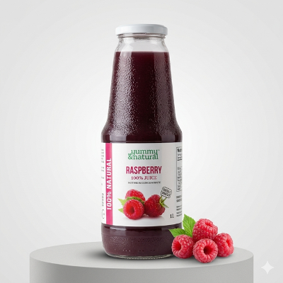 Raspberry 100% Juice - Yummy and Natural 1L