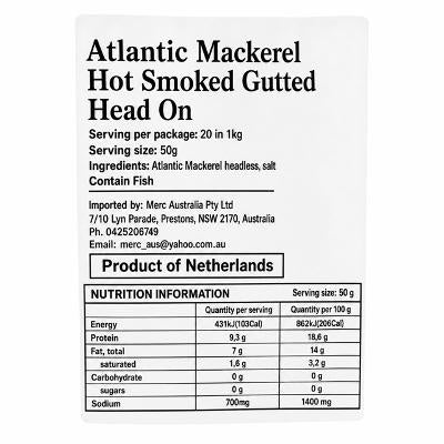Deli Scale - Atlantic Mackerel Hot Smoked (Head On)