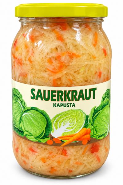 Sauerkraut, Kapusta, Carrot and Cranberry,  880g