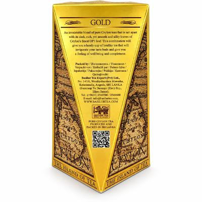 Ceylon Black Tea, Gold, "Basilur", 30g, 15 Pyramid Tea Bags